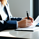 Prompt 1:** A focused professional in a modest business suit, sitting calmly at a minimalist, clean desk in a modern, sunlit office. The subject is holding a pen and looking thoughtfully at a digital tablet displaying an organized task list, embodying intentionality and deep work. The scene emphasizes clarity and concentration. The image is a professional photograph, high resolution, with perfect anatomy, correct proportions, well-formed hands, and a natural pose. The subject is fully clothed, in appropriate attire, safe for work, and represents family-friendly content.