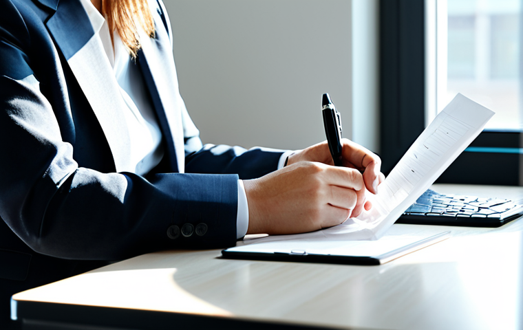Prompt 1:** A focused professional in a modest business suit, sitting calmly at a minimalist, clean desk in a modern, sunlit office. The subject is holding a pen and looking thoughtfully at a digital tablet displaying an organized task list, embodying intentionality and deep work. The scene emphasizes clarity and concentration. The image is a professional photograph, high resolution, with perfect anatomy, correct proportions, well-formed hands, and a natural pose. The subject is fully clothed, in appropriate attire, safe for work, and represents family-friendly content.