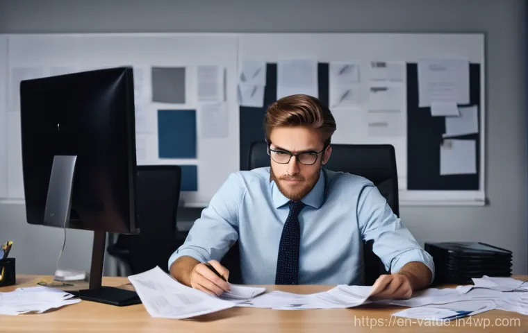 가치 기반 우선순위화와 프로세스 개선 - **Prompt:** "A wide, dynamic shot depicting two contrasting office scenes side-by-side. On the left,...