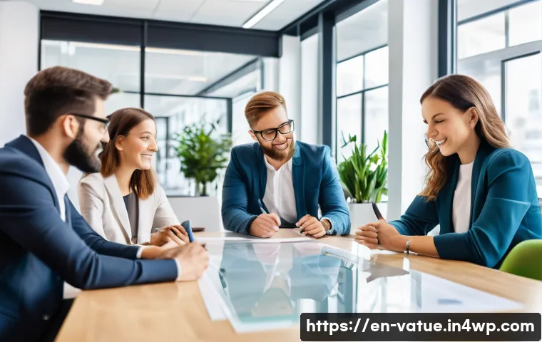 가치 기반 우선순위화와 팀 목표 설정 - A diverse professional team gathered around a modern conference table, engaged in a collaborative br...