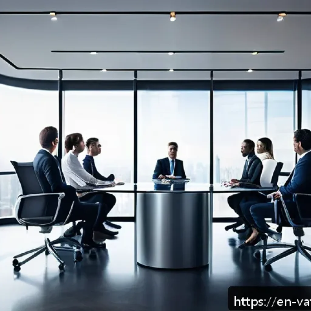 가치 기반 우선순위화의 파트너십 모델 - A modern corporate boardroom scene with diverse business professionals engaged in a strategic partne...
