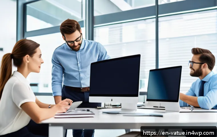 가치 기반 우선순위화와 고객 요구 조사 - A modern office scene showing a diverse cross-functional team—including sales, marketing, and produc...